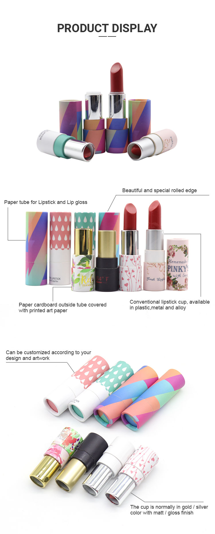 Custom Lip Balm Gloss Lipstick Chapstick Deodorant Box Paper Packaging -  - 44