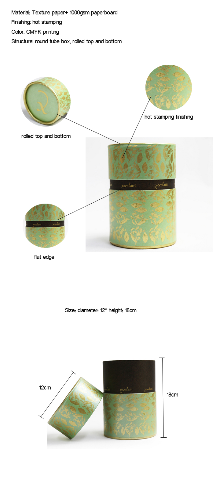Design Coffee Bean Luxury Kraft Paper Packaging Loof Tea Custom Printed Boxes -  - 27