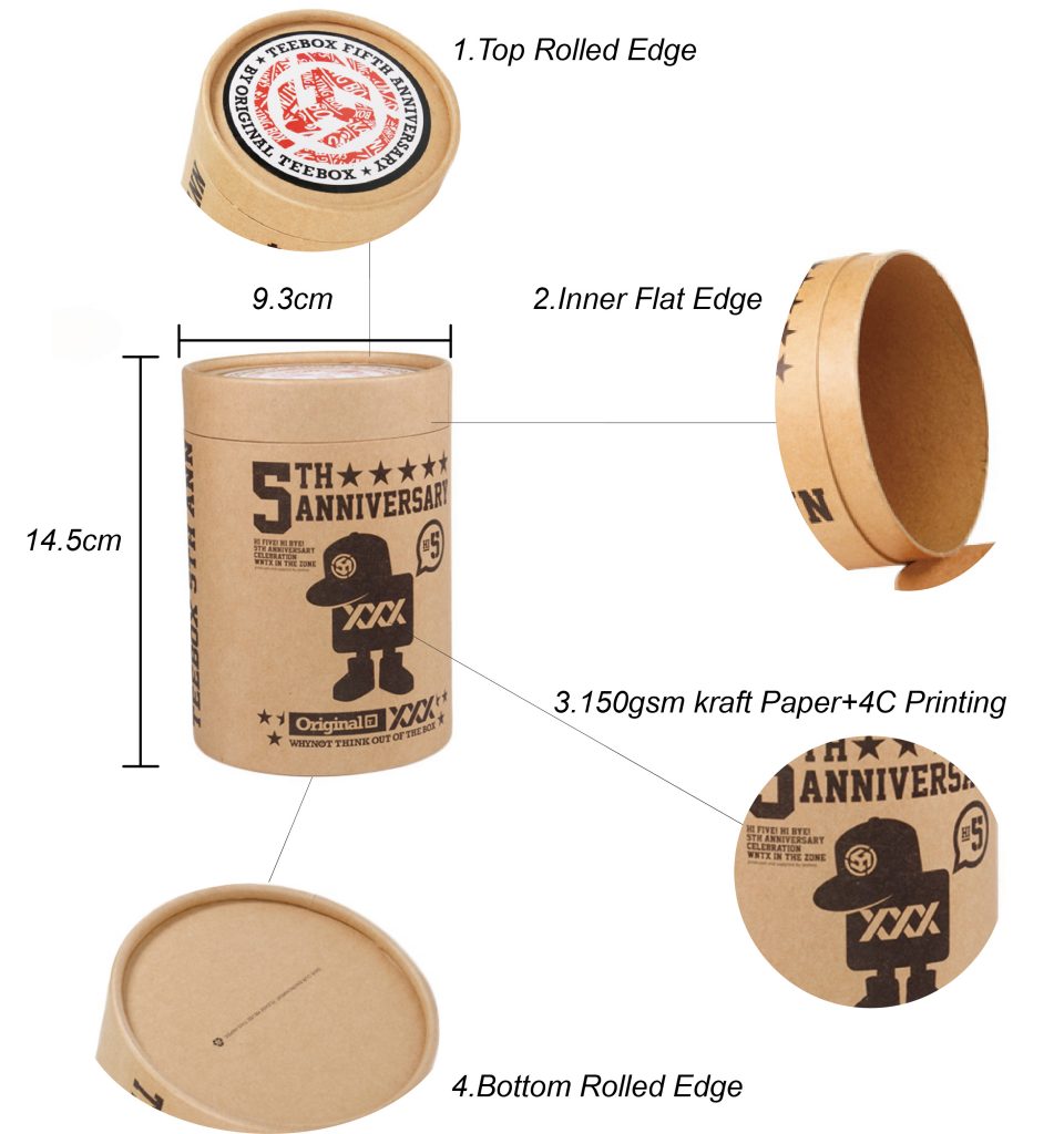 Design Coffee Bean Luxury Kraft Paper Packaging Loof Tea Custom Printed Boxes -  - 24