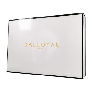 FSC customized gold foil logo White foldable paper box with glossy lamination - Luxury Gift Box Packaging - 1
