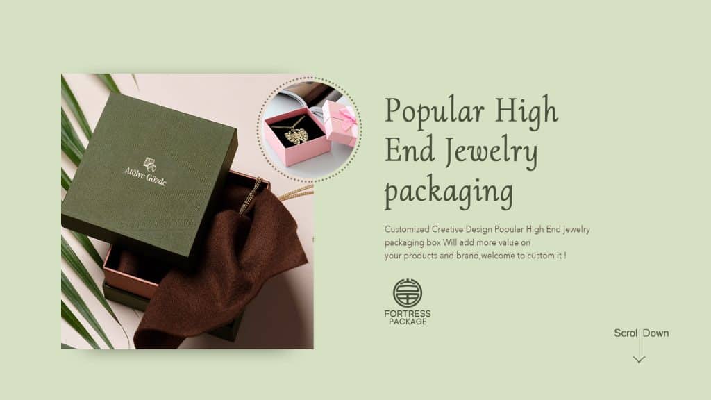 China manufactures jewelry printed box paper packaging