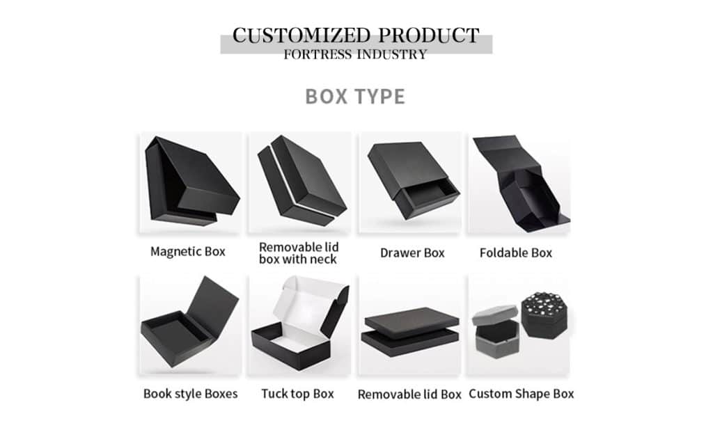 Wholesale  Cardboard Rigid Black Paper Gift Boxes With Cardboard Insert - Lid and Base Two Piece Boxes - 1