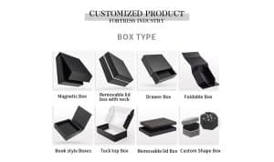 black printing cardboard cosmetic packaging Custom logo printed perfume folding paper box with paper insert - Food Paper Box Packaging - 4