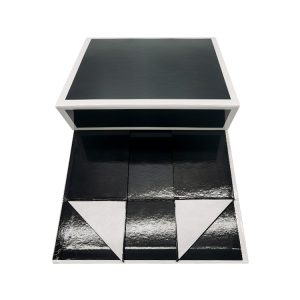Custom matte black luxury logo printed High end rigid black color foldable paper box - Luxury Gift Box Packaging - 2