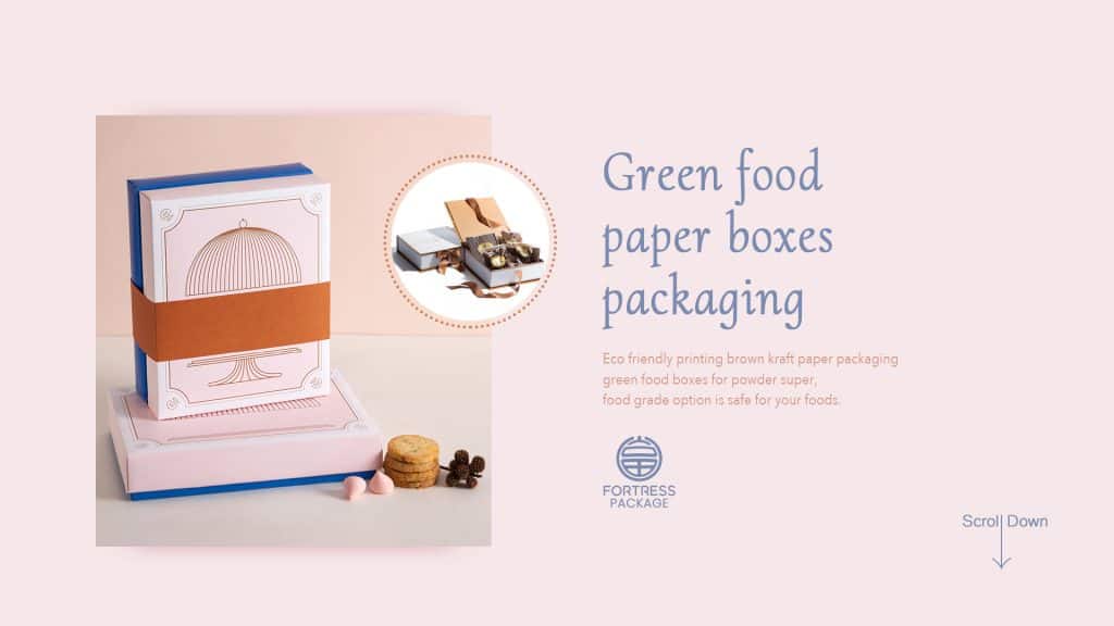 Custom Eco-friendly Food-grade Loose Powder Green Paper Packaging Box - Paper Packaging Videos - 1 customized Compostable paper box food packaging in China companies