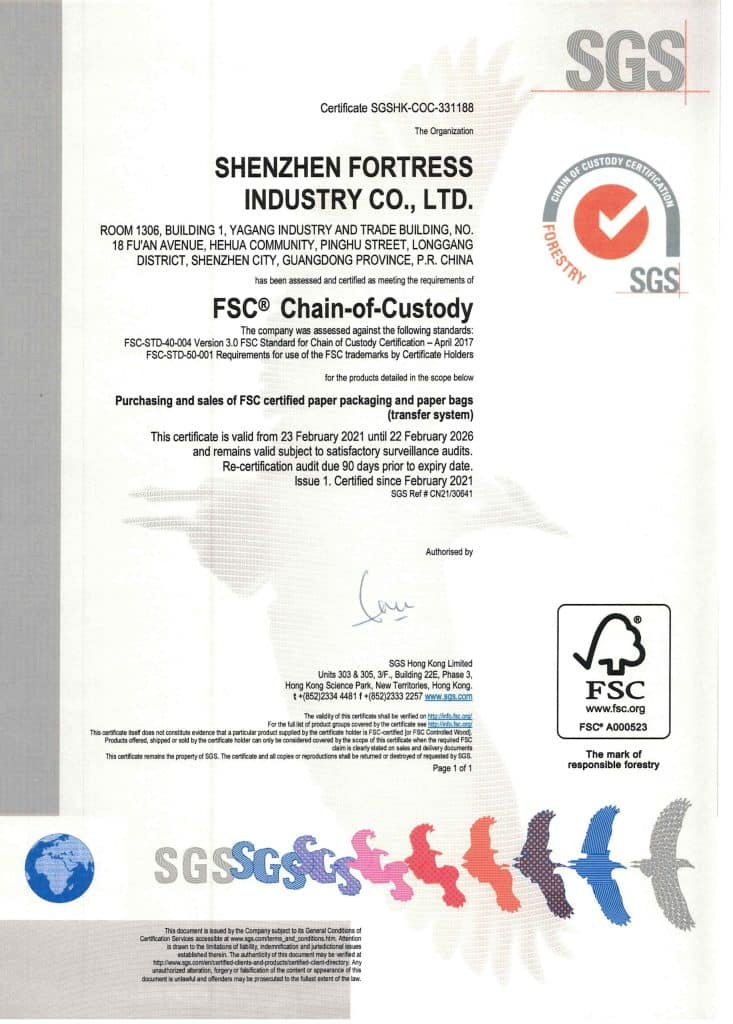 fortresspackage-com Fortress Package company FSC Chain of Custody Certified Paper Packaging and Paper Boxes scaled