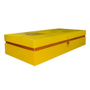 Wholesale Custom Yellow Food Grade Magnet Flip Box with embossing design packaging - Luxury Gift Box Packaging - 1