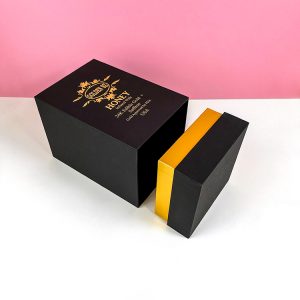 Luxury Recycle black packaging Base and bottom lid  Box  with Insert for honey glass jars - Lid and Base Two Piece Boxes - 6