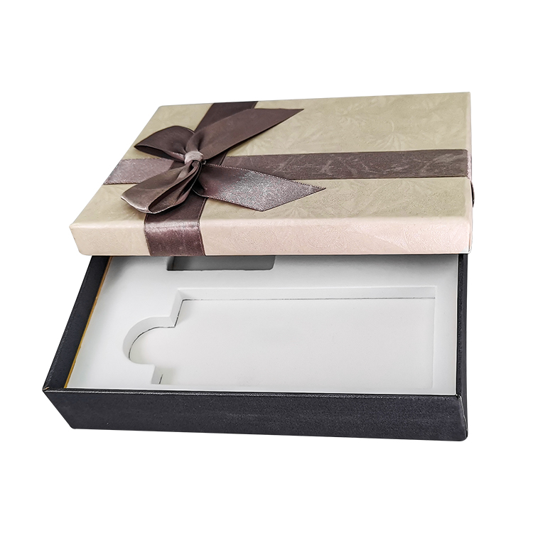Free Samples Lid-Bottom Boutique Paper Gift Boxes For Beauty With Ribbon Knot - Lid and Base Two Piece Boxes - 2