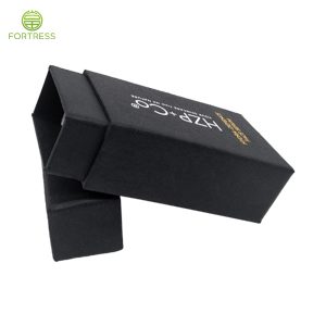 Hot Sale Black  rigid paper box  Kraft Paper Gift Box Skin Care Cosmetic  Packaging - Lid and Base Two Piece Boxes - 3