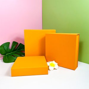 Innovative Stylish Yellow Five Panels Foldable Magnetic Closure Gift Boxes with Customized Sizes - Custom Printed Packaging Boxes - 2