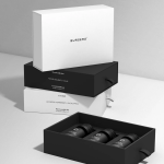 Custom Black Cardboard Paper Sliding Gift Box Packaging Drawer Box for smaill bottle