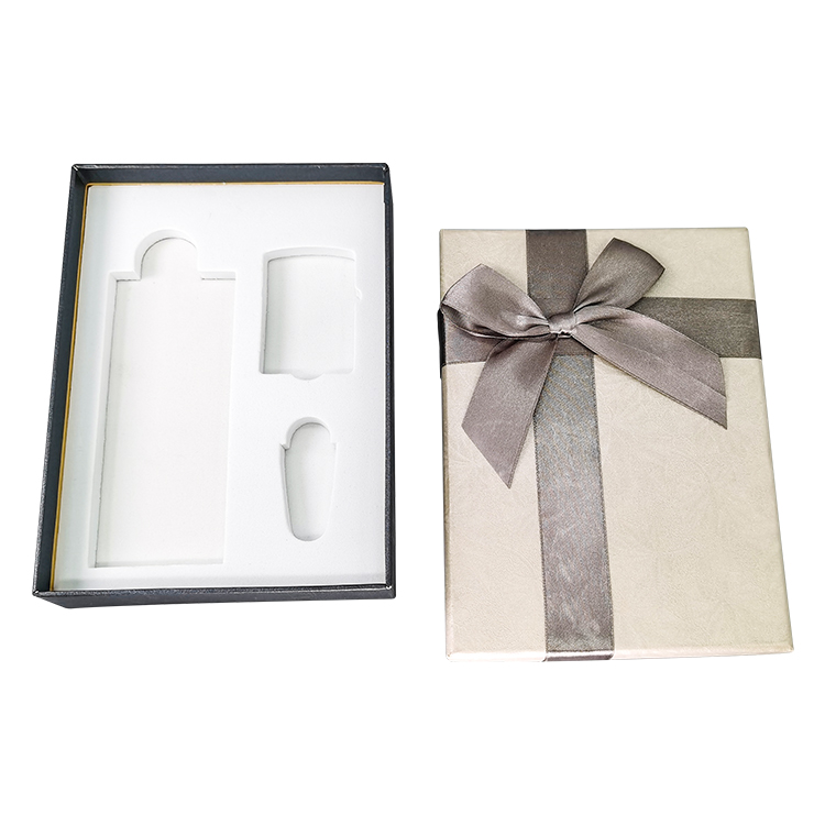 Free Samples Lid-Bottom Boutique Paper Gift Boxes For Beauty With Ribbon Knot - Lid and Base Two Piece Boxes - 4