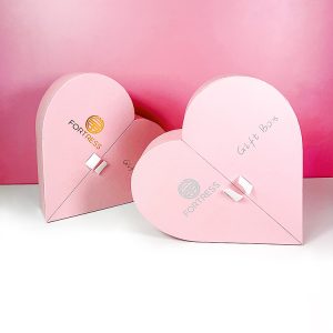 Custom Logo Hot Sale Pink Heart with Magnet Flip Paper Box Packaging - Luxury Gift Box Packaging - 1