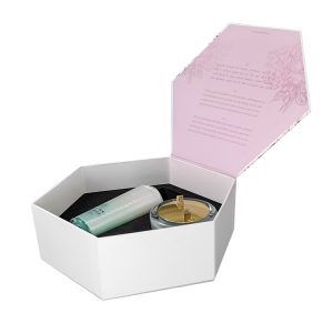 Luxury personalized customized logo packaging paper gift box with black inner insert