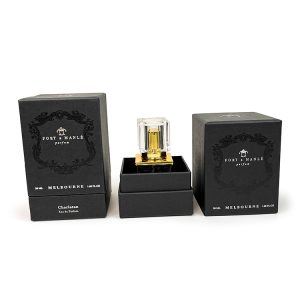 Luxury design  black kraft boxes Silver Foil  fragrance bottles gift box Perfume Packaging