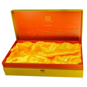 Wholesale Custom Yellow Food Grade Magnet Flip Box with embossing design packaging