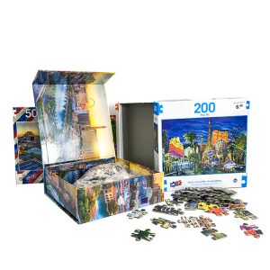 Custom Hot Selling Wholesale Custom Full Color puzzle set with 4 magnets design packaging - Luxury Gift Box Packaging - 3
