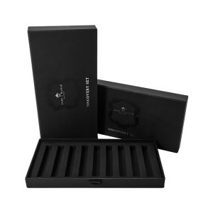 Customize Black Stamping Logo Drawer Box With insert Drawer Boxes Perfume Gift Set - Custom Printed Cardboard Packaging Boxes - 4