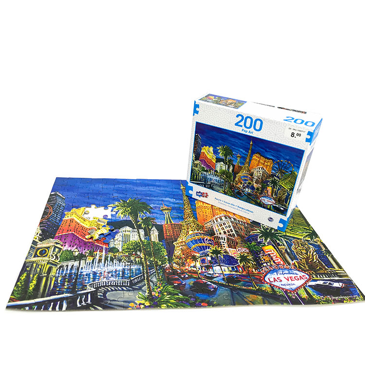 Wholesale Handmade Custom Design Custom Puzzles Jigsaw Cardboard Box For Puzzle - Lid and Base Two Piece Boxes - 4