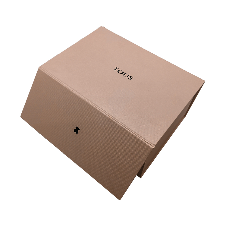 Eco friendly  Luxury Pink foldable paper box for jewelry packaging - Lid and Base Two Piece Boxes - 4