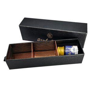 Пользовательские роскошные Подарочная упаковка золотой бумаги оберточная коробка тиснение фольгой с лентой - Картонные упаковочные коробки с печатью на заказ - 4