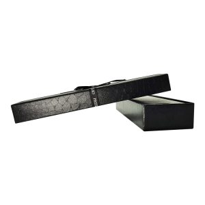 Creative  Black Top & Bottom Luxury fancy texture leather paper box with bow decoration - Lid and Base Two Piece Boxes - 5