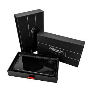 Custom design Cardboard Cellphone Packaging Gift Box Paper Drawer Box with ribbon - Custom Printed Kraft Packaging Boxes - 4