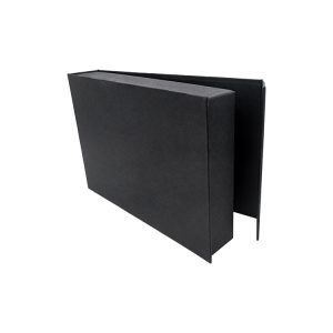 Black Magnetic Closure Rigid boxes with Gold Hot Stamping for Gift Card or Book - Custom Printed Packaging Boxes - 2