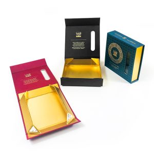Glue stick logo gold foil stamping quality feeling textured paper material collapsible rigid boxes