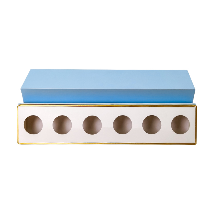 Premium light blue High End Cosmetic Dropper Bottle Rigid Hat Cardboard Boxes - Lid and Base Two Piece Boxes - 4