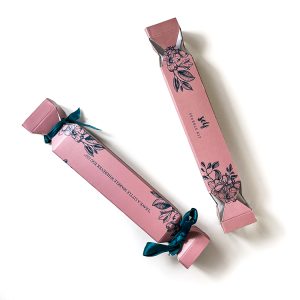 Luxury skincare product folding paper box with ribbon Square Shape Kraft Gift Paper Box