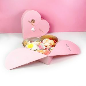 Custom Logo Hot Sale Pink Heart with Magnet Flip Paper Box Packaging - Luxury Gift Box Packaging - 2