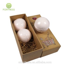 Hot selling recycable Kaft Rigid Cardboard Bath bomb paper packaging  box Biodegradable