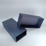 Luxury custom logo drawer box with foil stamping packaging boxes