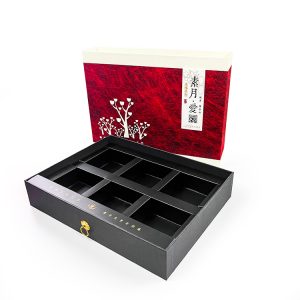 Luxury custom logo drawer box with paper insert for mooncakes packaging gift boxes - Custom Printed Kraft Packaging Boxes - 2