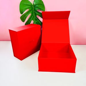 Red Gift Boxes with Customized Logo and Soft Touch Lamination for Skincare Products Storage - Custom Printed Packaging Boxes - 3