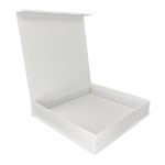 Matt white magnetic closure rigid boxes