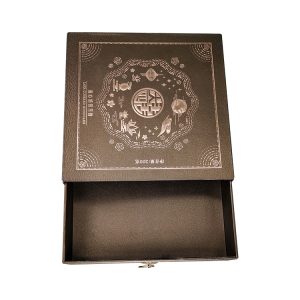 Custom Logo Design Moon-cake Packaging Rigid Paper Drawer Box Supplier