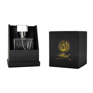 Shinny gold foil logo stamping custom perfume fragrance packaging box cardboard container