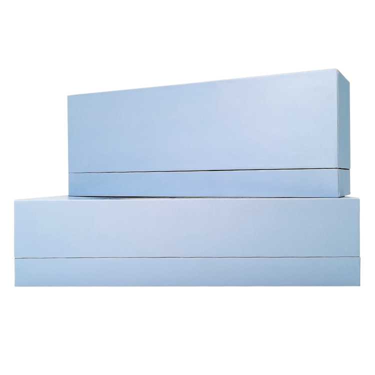Premium light blue High End Cosmetic Dropper Bottle Rigid Hat Cardboard Boxes - Lid and Base Two Piece Boxes - 6