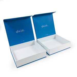 Wholesale 100% Eco-Friendly blue flip box with printing and support custom packaging Unique style
