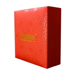 Custom red jewelry gift box with black insert design packaging with glossy lamination - Luxury Gift Box Packaging - 3