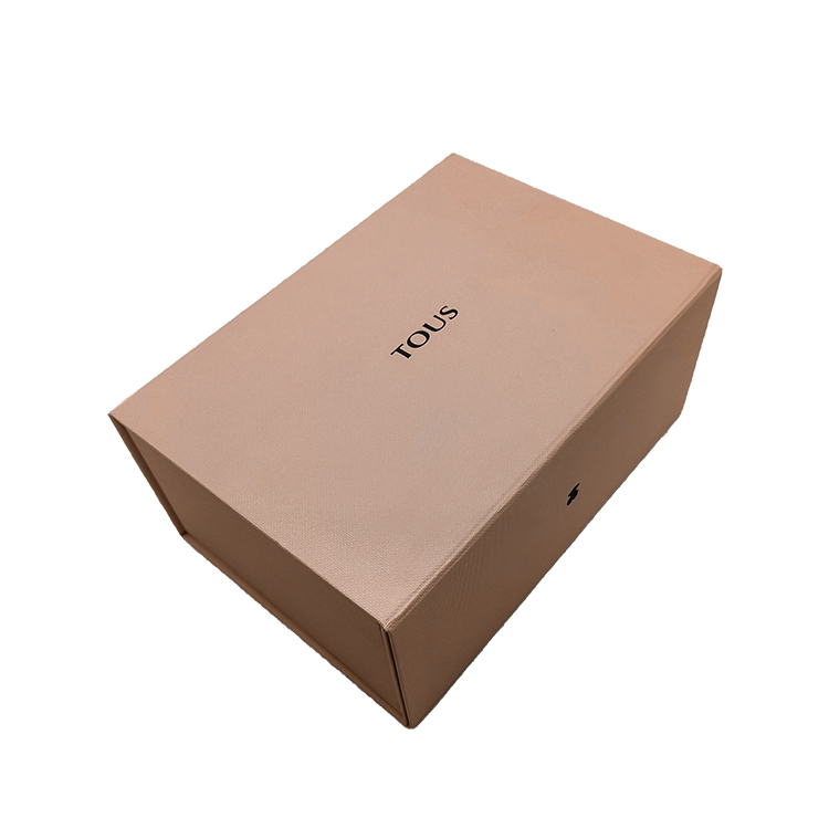 Eco friendly  Luxury Pink foldable paper box for jewelry packaging - Lid and Base Two Piece Boxes - 3