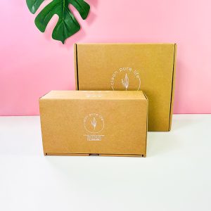 Подсвечники разных размеров коричневые почтовые коробки из крафт-гофрокартона с биоразлагаемой вставкой - Бумажная складная коробка для упаковки - 4