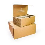eco kraft brown packging paper mailer box for candle jar