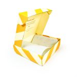 foil gold logo on double size mailer box