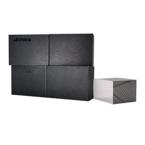 Biodegradable cardboard double open door black kraft paper box with logo design - Luxury Gift Box Packaging - 4