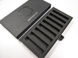 Customize Black Stamping Logo Drawer Box With insert Drawer Boxes Perfume Gift Set