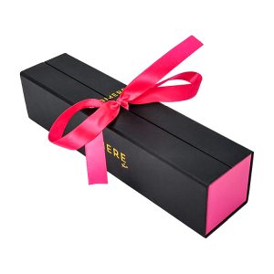 Strong gold logo hard fold cardboard wig paper box with ribbon - Luxury Gift Box Packaging - 5